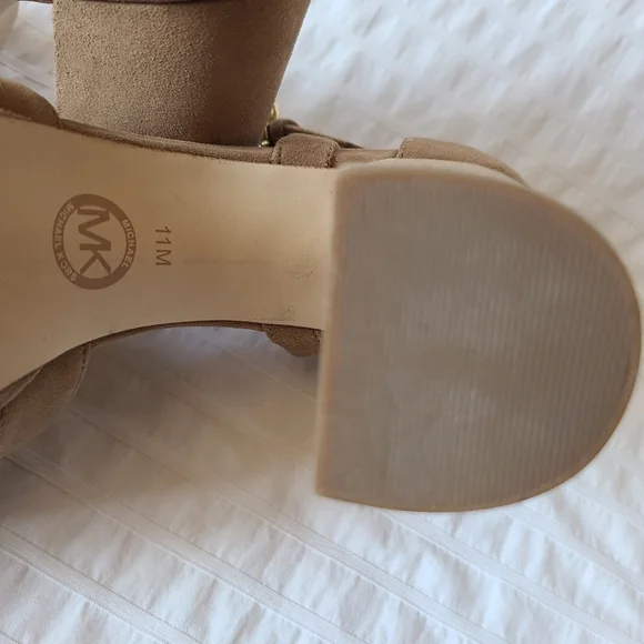 MICHAEL by Michael Kors platform suede women's sandals size 11 tan brown… - Picture 12 of 15